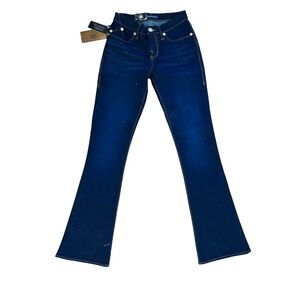 NWTs Rock & Republic Women's Mid Rise Bootcut Jeans Embellished Dark‎ Wash 6
